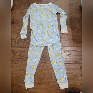 Little Sleepies Blue and White Breakfast Kids Pajama Set🥚🍳🥛🍞